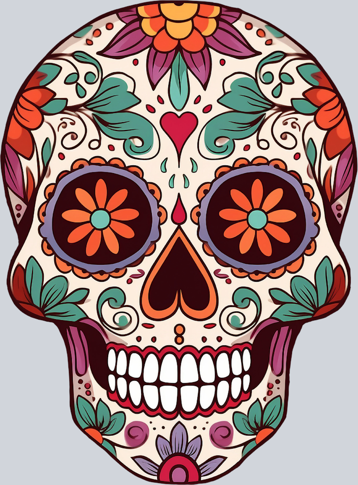 Skull Day Of The Dead Classic Candy - STK05531 (DTF Transfers)