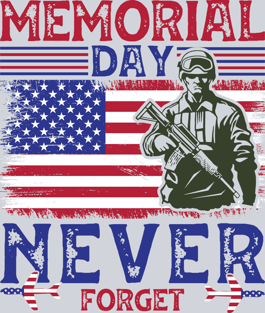 Memorial Day Never Forget - STK04179 (DTF Transfers)