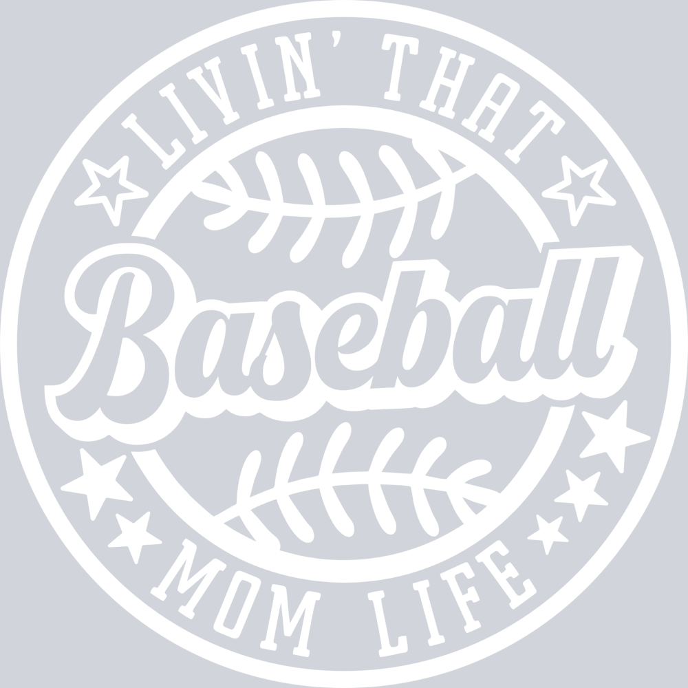 Livin That Baseball Mom Life - White - STK03652 (DTF Transfers)