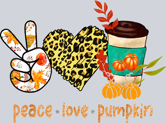 Peace Love Pumpkin 4 - STK04781 (DTF Transfers)