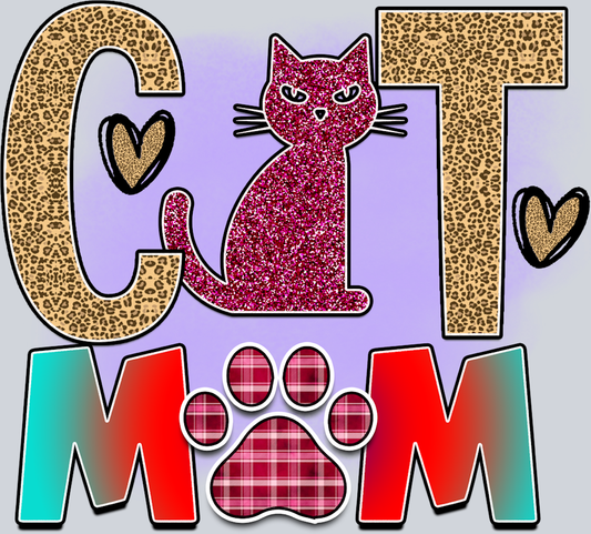 Pets Cat Mom - STK04824 (DTF Transfers)