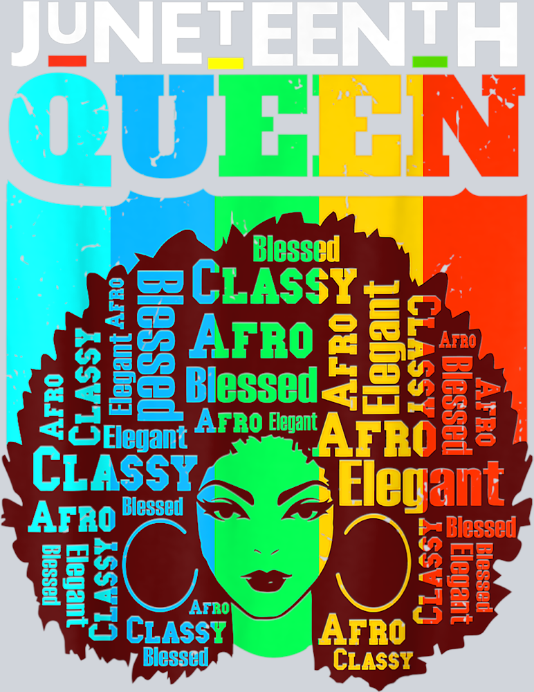 Juneteenth Queen Blessed Classy Afro - STK03409 (DTF Transfers)