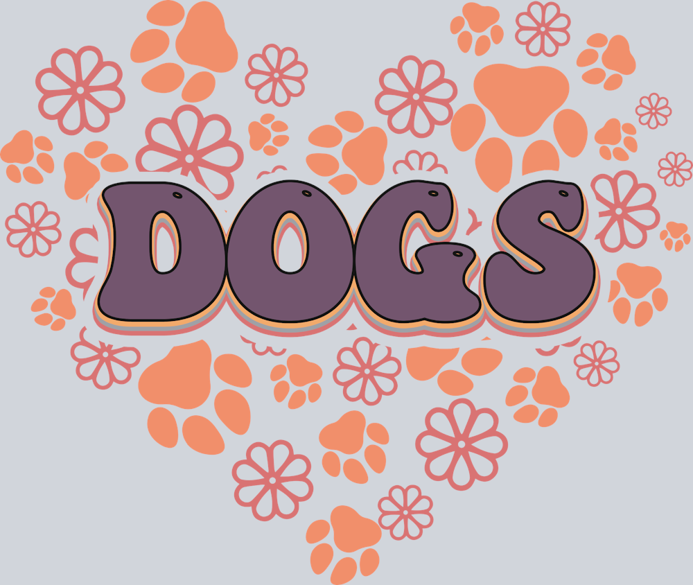 Pets Dogs Paws Heart - STK04852 (DTF Transfers)