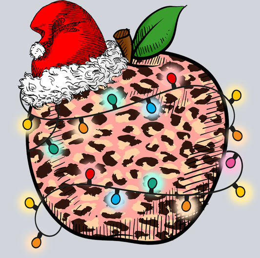 Christmas Apple Teacher - STK01291 (DTF Transfers)