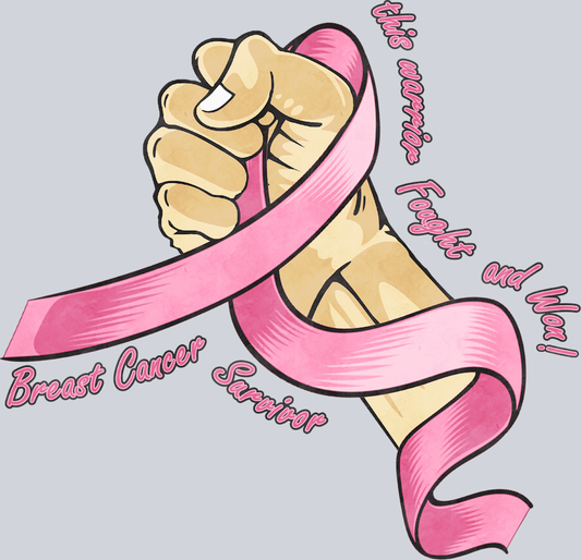 Breast Cancer Awareness This Warrior Fought And Won White - STK01152 (DTF Transfers)