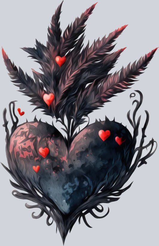 Goth Heart 1 - STK02396 (DTF Transfers)