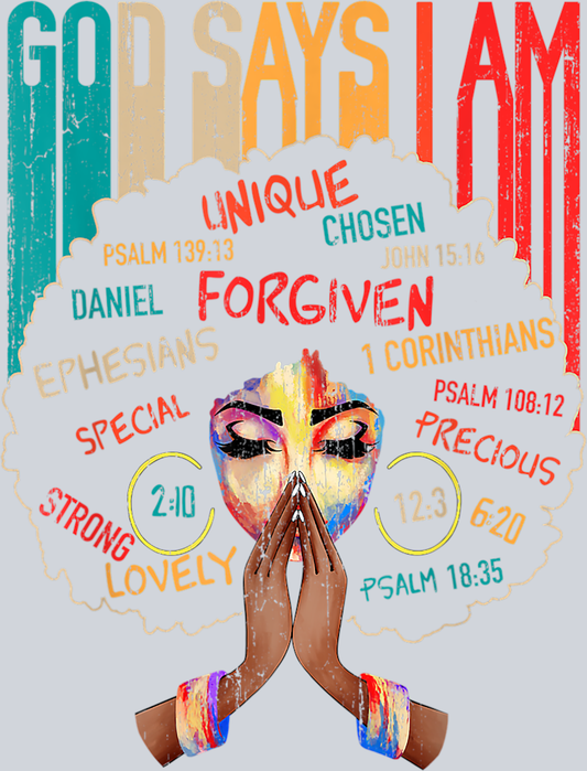 God Says I Am - STK02373 (DTF Transfers)