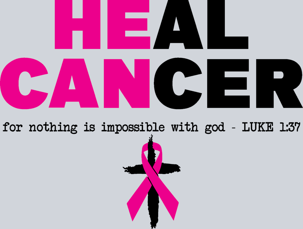 He Can Heal Cancer BCA - Black - STK06842 (DTF Transfers)