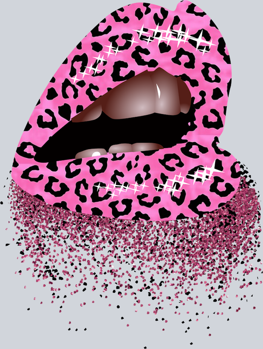 Pink Leopard Lips 2 - STK04928 (DTF Transfers)