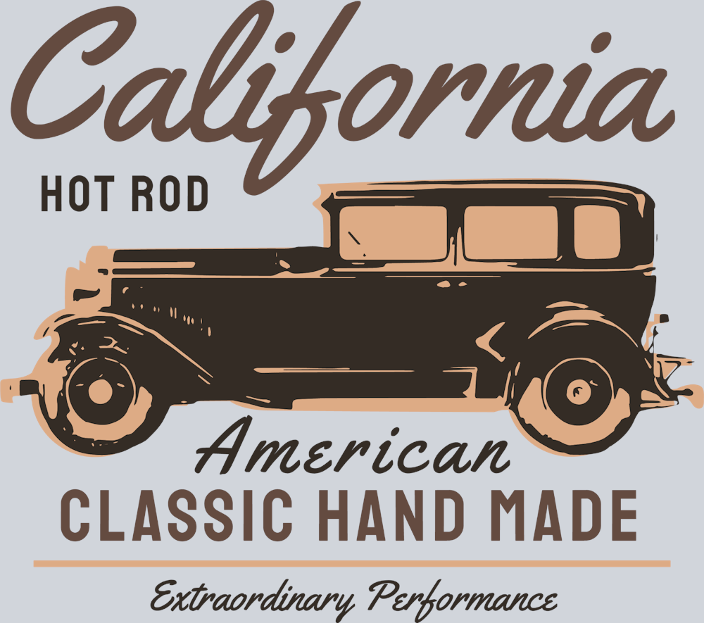 California Hot Rod - STK01196 (DTF Transfers)