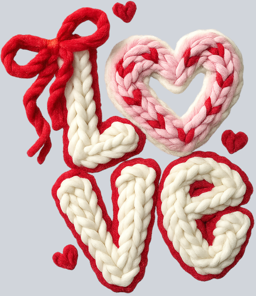 Love Faux Yarn 5 - STK07631 (DTF Transfers)