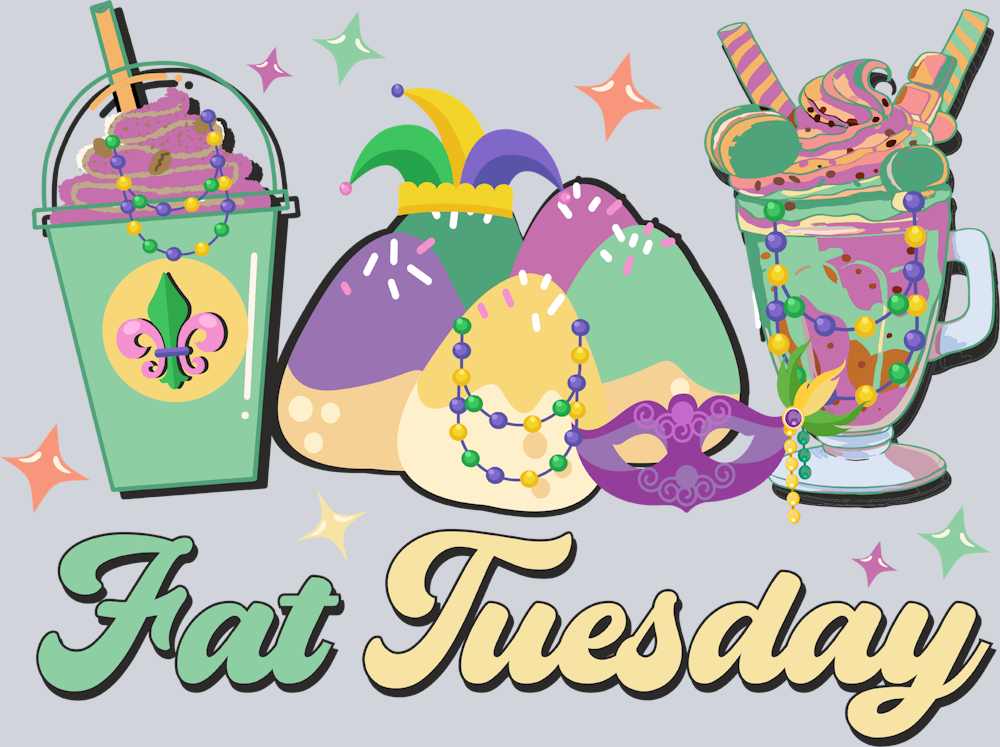 Mardi Gras Fat Tuesday 2 - STK04041 (DTF Transfers)