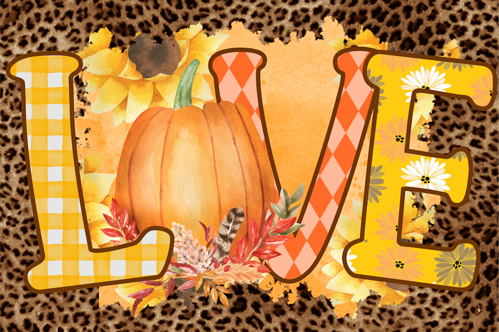 Love Fall Leopard - STK03718 (DTF Transfers)