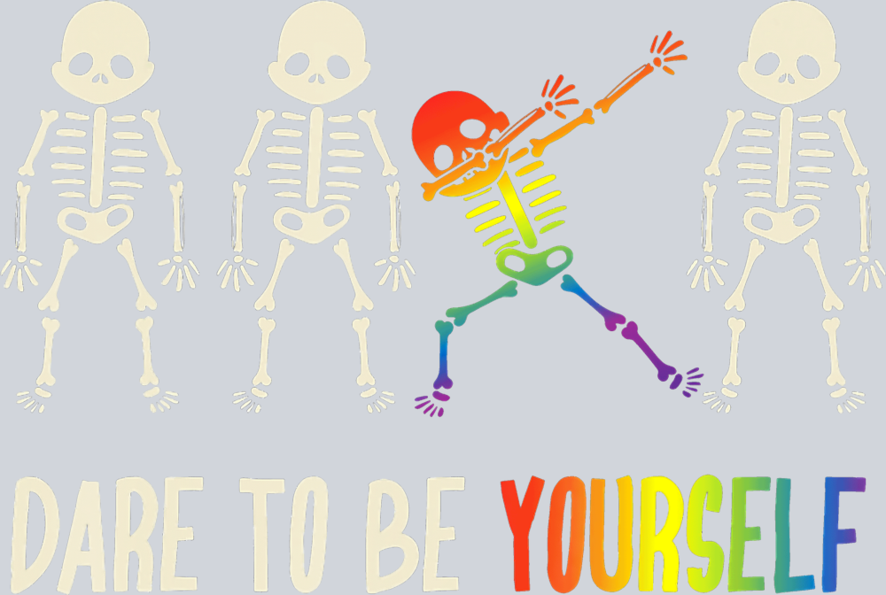 Skeleton Date To Be Yourself - STK05493 (DTF Transfers)