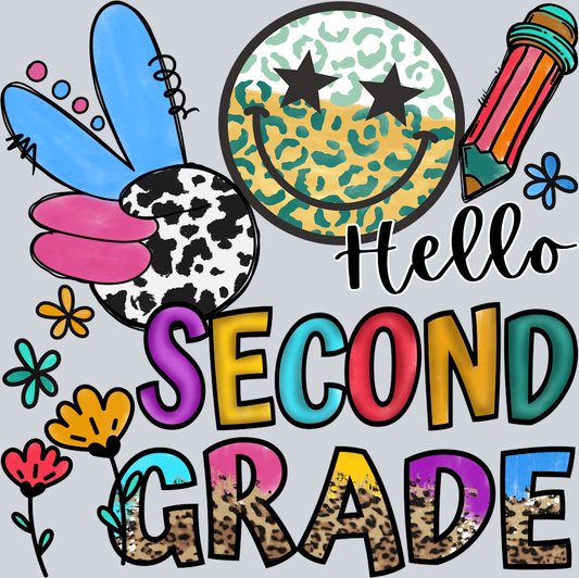 Hello Second Grade 2 - STK02710 (DTF Transfers)