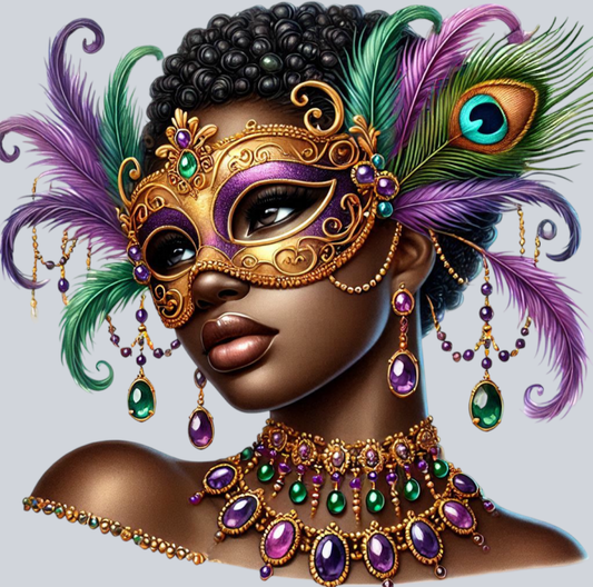 Mardi Gras Beauty 2 - STK04016 (DTF Transfers)