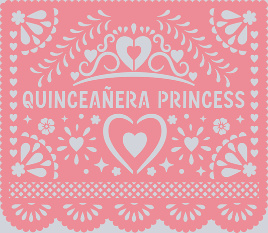 Papel Picado Quinceaera Princess 2 - STK06922 (DTF Transfers)