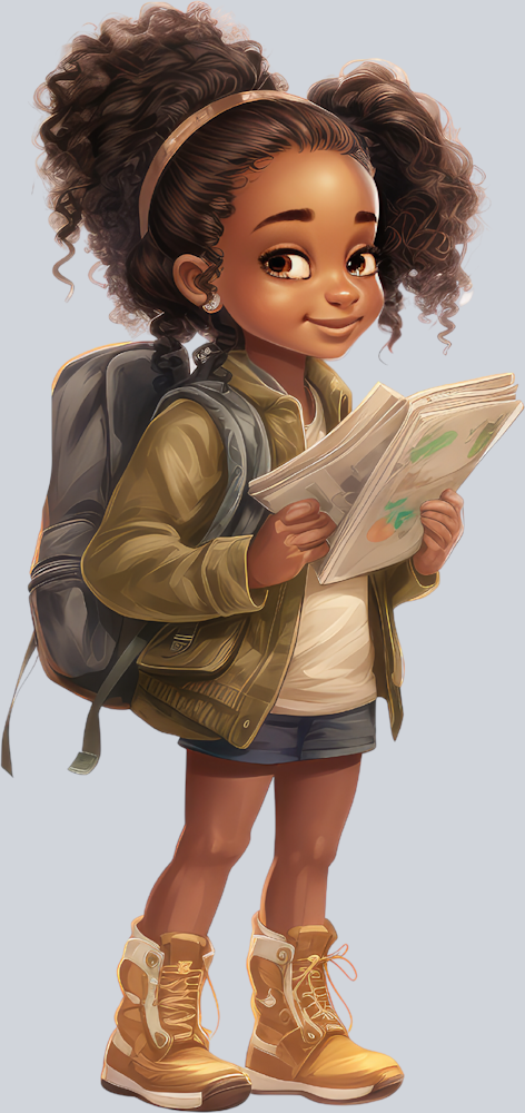 Cute Black Girl Back To School 8 - STK01543 (DTF Transfers)