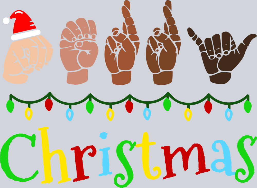 Merry Christmas Around The World 2 Asl - STK04230 (DTF Transfers)