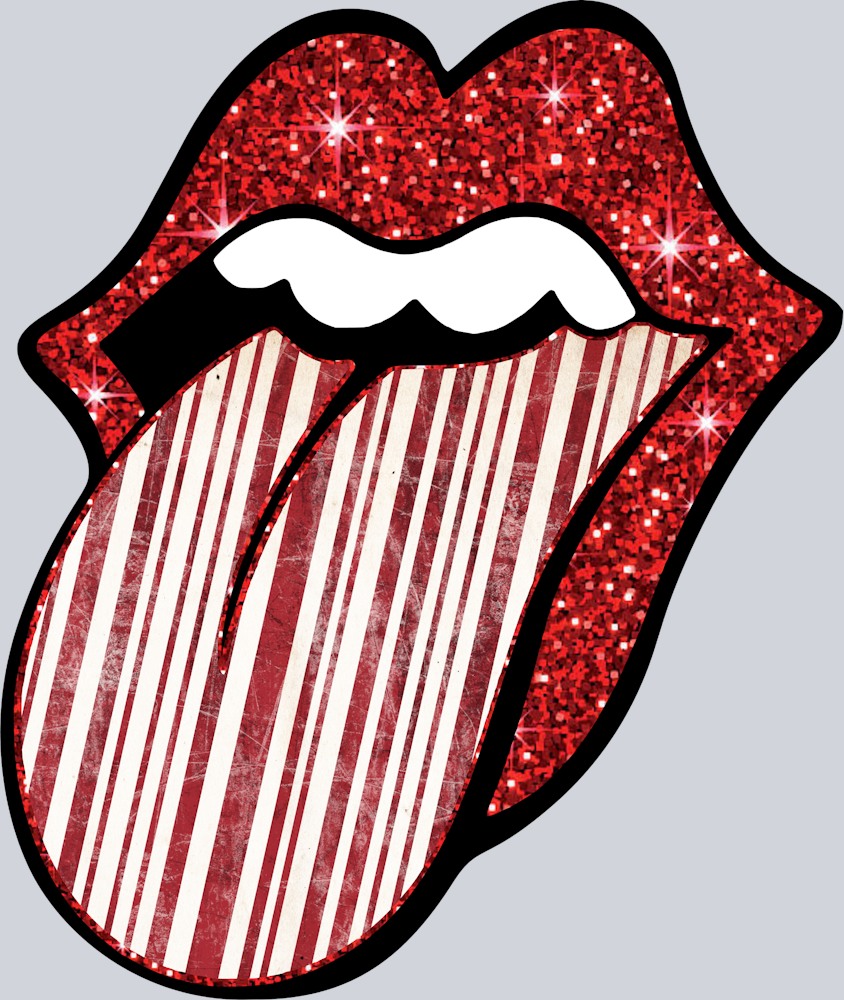 Red Lips And Candy Cane Tongue - STK05147 (DTF Transfers)