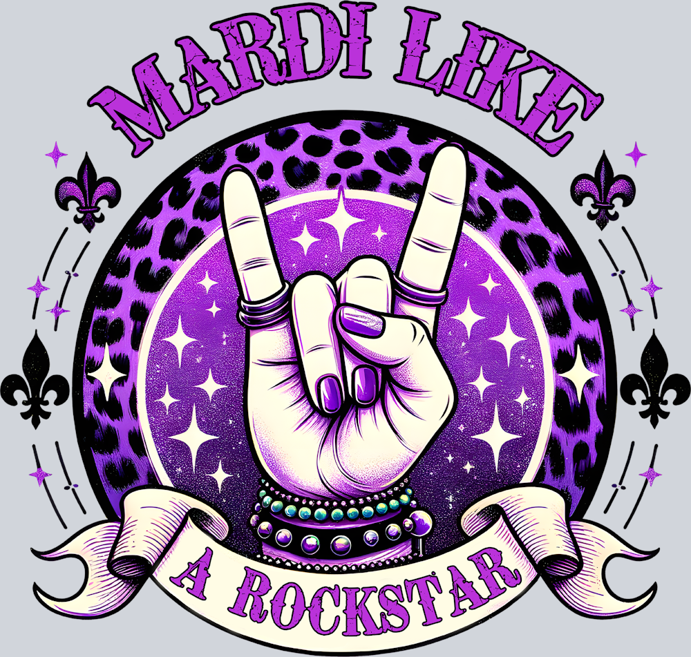 Mardi Like A Rockstar - STK04114 (DTF Transfers)