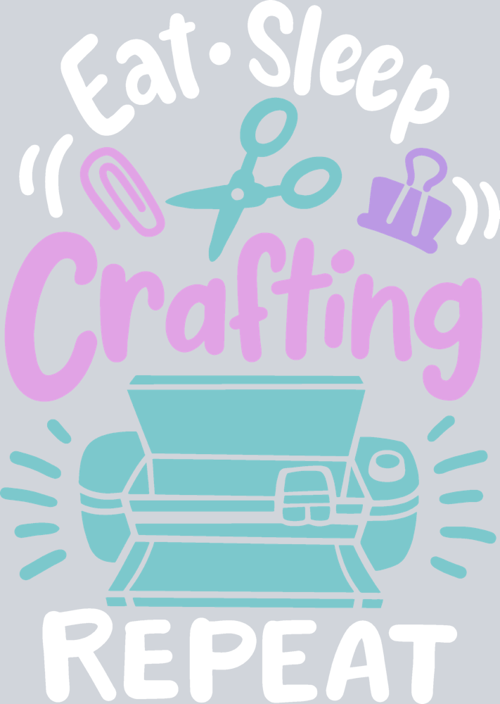 Eat Sleep Crafting Repeat - STK07651 (DTF Transfers)