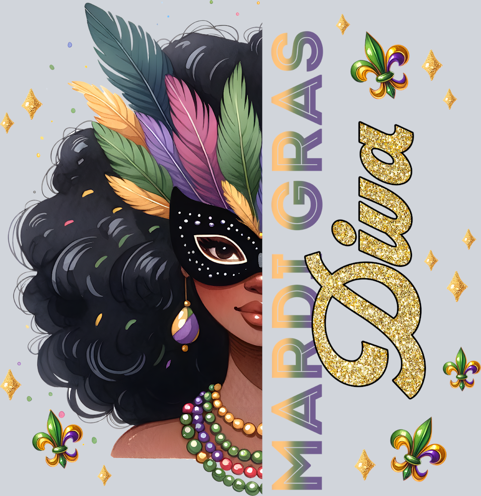 Mardi Gras Diva - STK04032 (DTF Transfers)