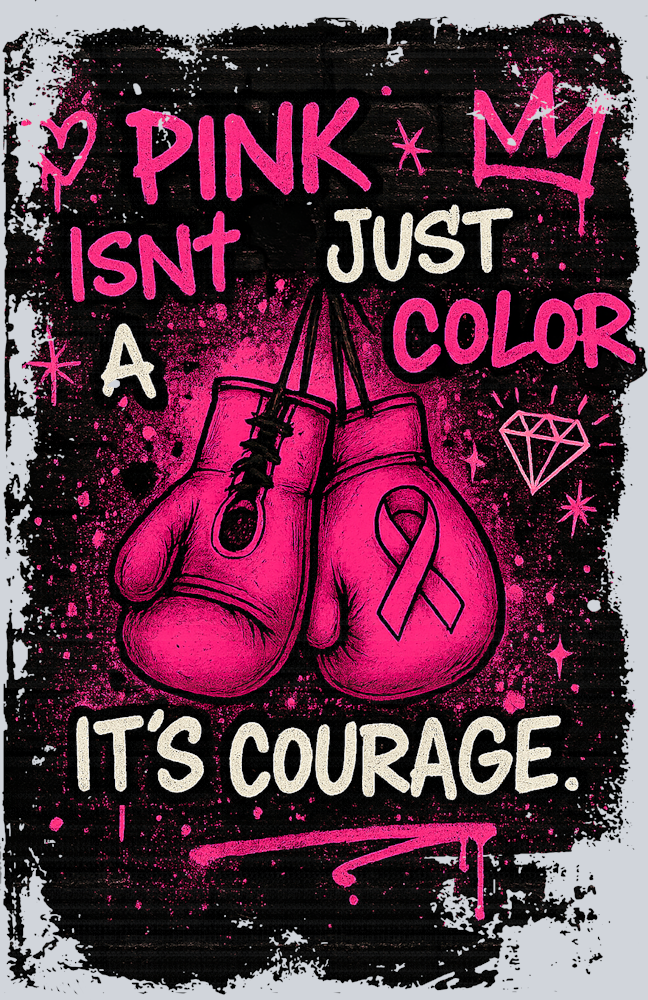Pink Isn't Just A Color It's Courage (Uniqueperiod.com) - STK07465 (DTF Transfers)