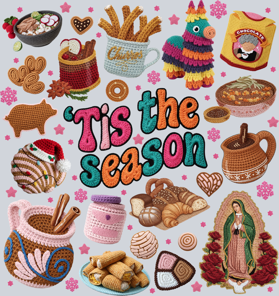 Faux Yarn Tis The Season 6 - STK07517 (DTF Transfers)
