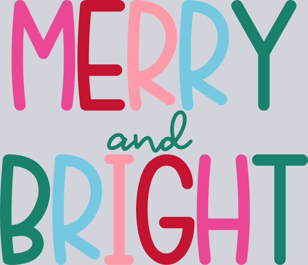 Merry And Bright - STK04221 (DTF Transfers)