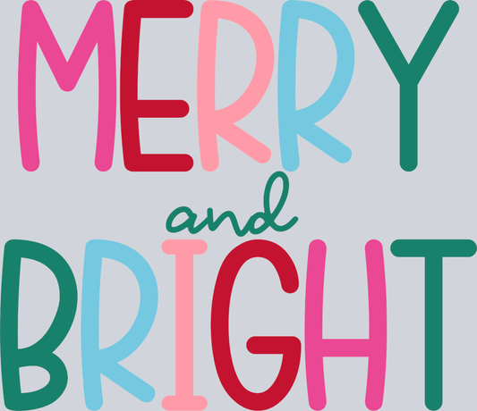 Merry And Bright - STK04221 (DTF Transfers)