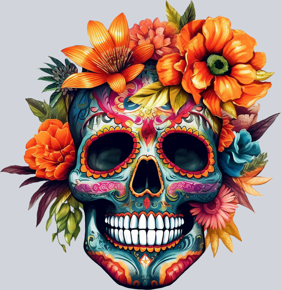 Day Of The Dead Candy Skull 2 - STK01603 (DTF Transfers)