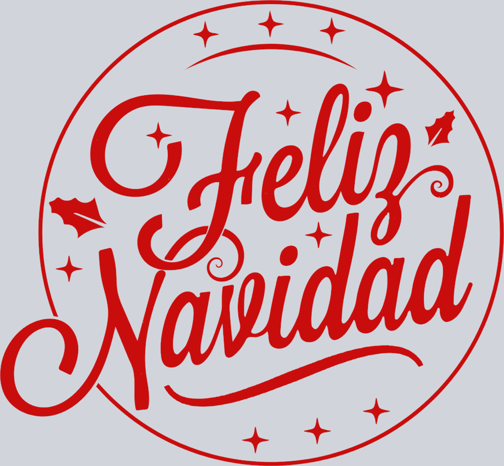 Feliz Navidad Red Circle - STK01969 (DTF Transfers)