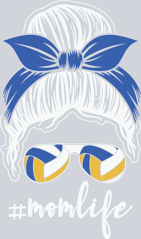 Momlife Messy Bun Volleyball - STK04331 (DTF Transfers)