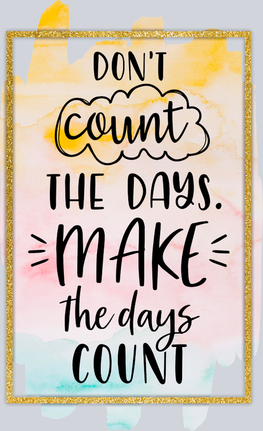 Don't Count The Days Make The Days Count - STK01683 (DTF Transfers)