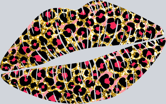 Gold Leopard Lips - STK02381 (DTF Transfers)