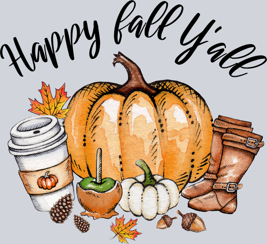 Happy Fall Yall 2 - STK07178 (DTF Transfers)