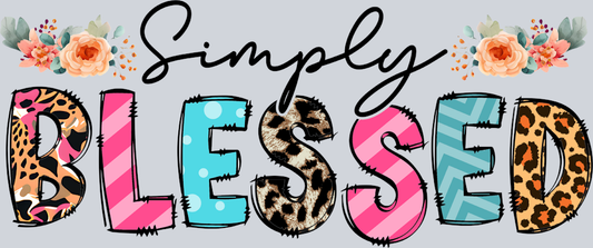 Easter Simply Blessed - STK01801 (DTF Transfers)