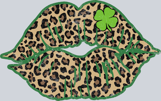 Leopard Shamrock Lips - STK03556 (DTF Transfers)