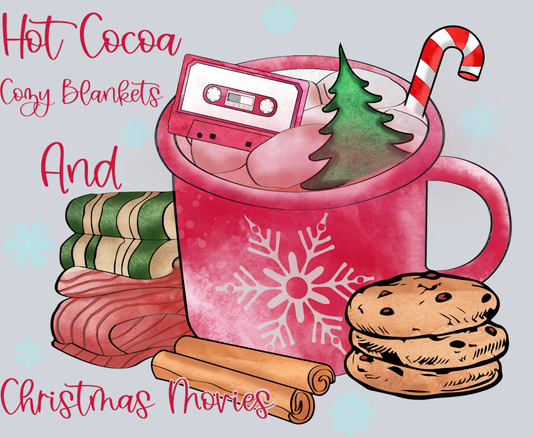 Hot Cocoa Blankets Movies - STK02802 (DTF Transfers)