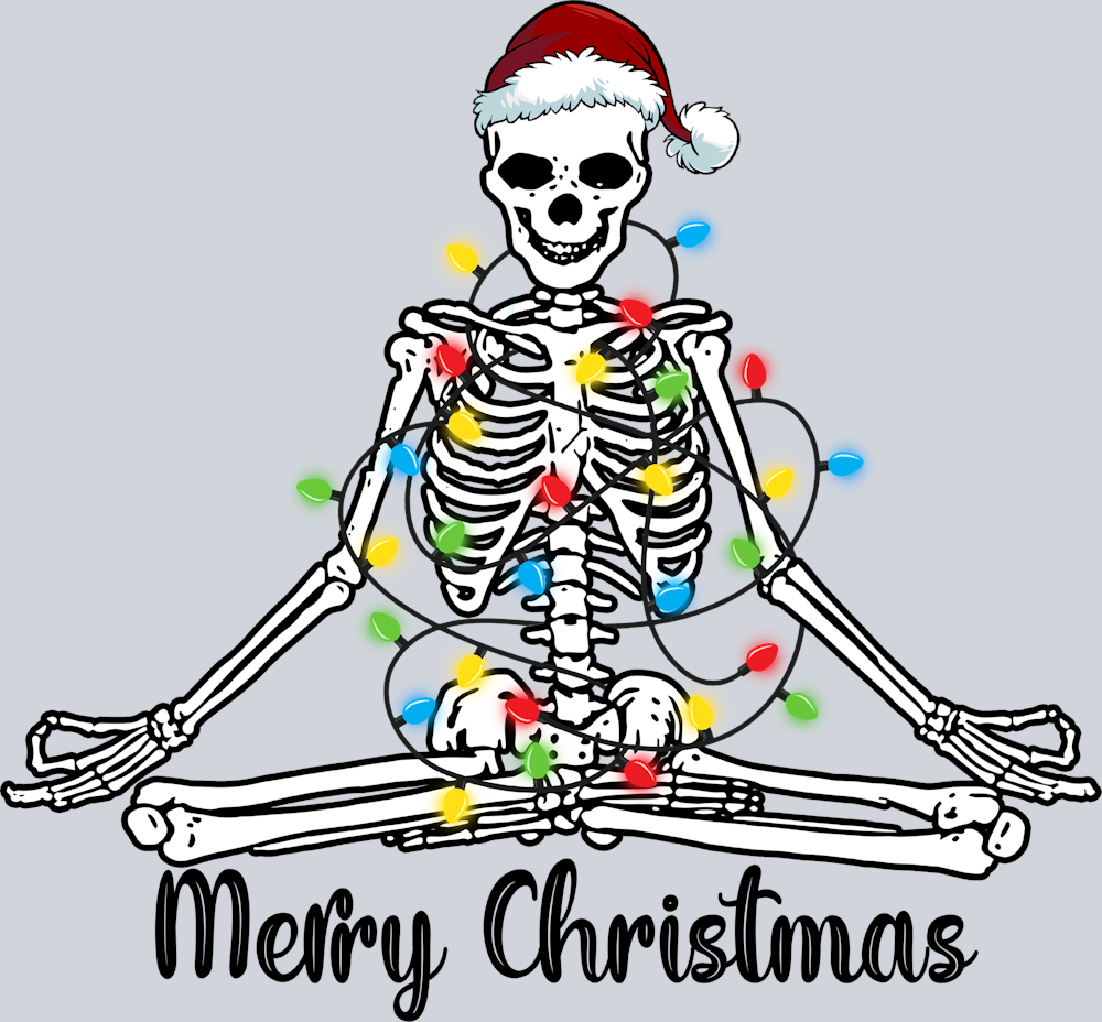 Merry Christmas Zen Skeleton - STK04253 (DTF Transfers)