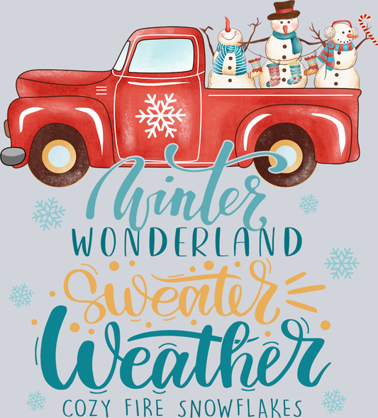 Classic Truck Winter Wonderland - STK01377 (DTF Transfers)