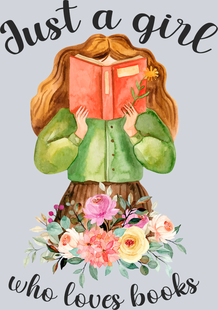 Books Girl Who Loves Books - STK01047 (DTF Transfers)