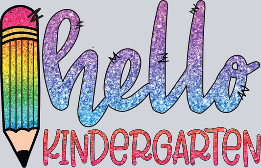 Hello Kindergarten Pencil - STK02703 (DTF Transfers)