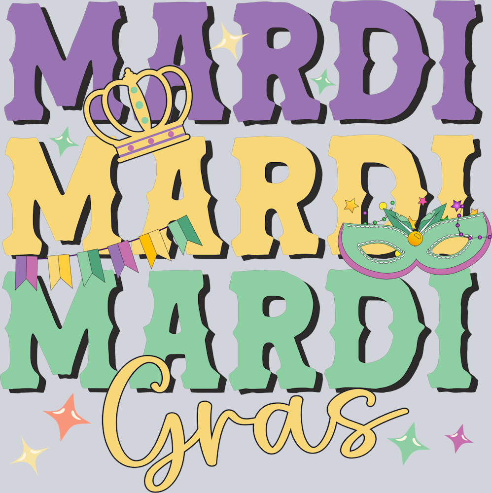 Mardi Gras Triple - STK04106 (DTF Transfers)
