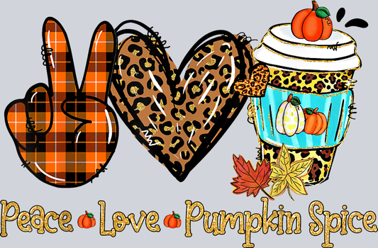 Peace Love Pumpkin Spice 1 - STK04782 (DTF Transfers)