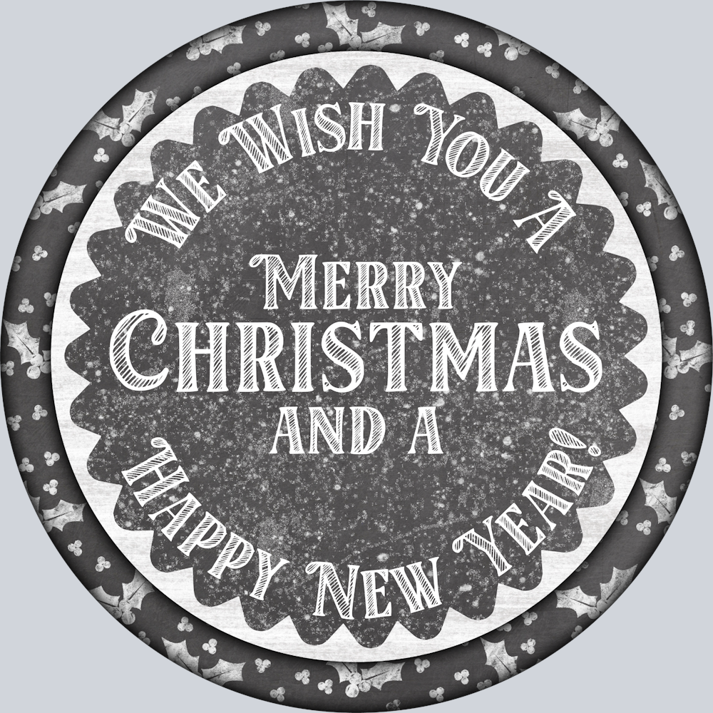 Merry Christmas Happy New Year - STK04240 (DTF Transfers)