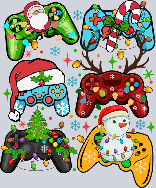 Retro Christmas Gaming Controller - STK05192 (DTF Transfers)