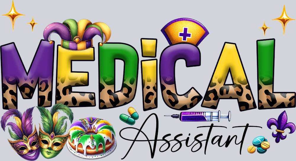Mardi Gras Medical Assistant - STK04085 (DTF Transfers)