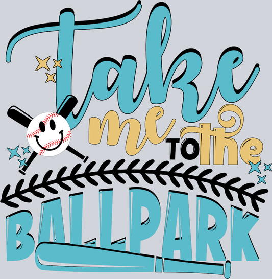 Retro Take Me To The Ballpark - STK07375 (DTF Transfers)